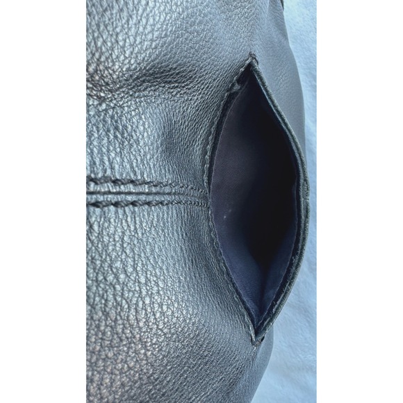 The Sak Silverlake Pebbled Black Leather Crossbody Bag Studded Tassels Lined - Picture 13 of 16